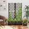 Outdoor Raised Wicker Trellis Planter Box with Drainage Holes